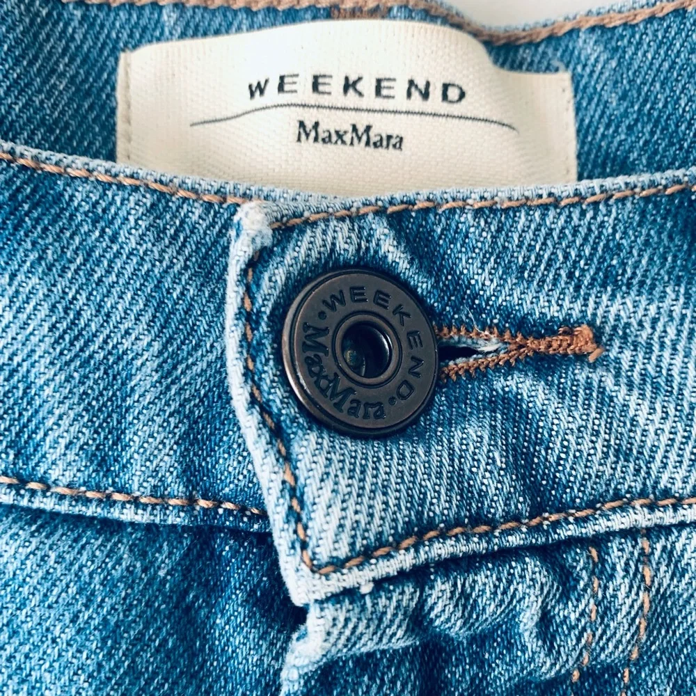 Weekend Max Mara Crop High Rise Wide Leg Jeans Light Wash Women Size 10 Skater